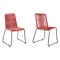 Armen Living Shasta Outdoor Metal and Brick Red Rope Stackable Dining Chair, PK2 LCSHSIBRK - alternate 1